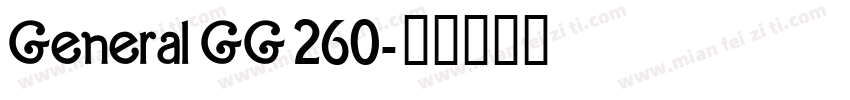 General GG 260字体转换